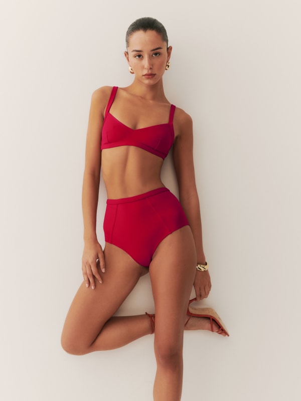 Soleil Bikini Top - Lipstick